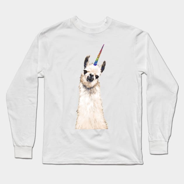 Rainbow Unicorn Llama Long Sleeve T-Shirt by bignosework